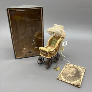 Kurt Adler Christmas Ornament Louis Nichole 1999 Wicker Baby Carriage Vintage
